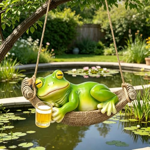 yufana Grenouille Decoration Jardin, Figurine Grenouille, DéCoration Jardin Exterieur, Statue De Jardin, Adapté Aux Petites Statues De Grenouille dans Les Jardin, Fontaine, éTang