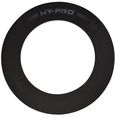 Hy-Pro 4 Piece EVA Dartboard Surround Ring - Wall Guard | Black Dartboard Surround, Dart Board Wall Protector, EVA Foam, Shields Walls from Damage, 4-piece Design