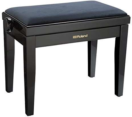Roland Klavierbank in schwarzem Satin-Finish mit Velour-Sitz – RPB-220BK