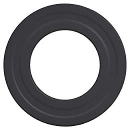 LANZZAS Pelletrohr Wand-Rosette mit 35 mm Rand - für den Durchmesser 100 mm - Farbe: schwarz.