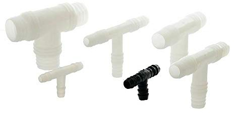 HUGBERT T-Stück Kunststoff, wählbar Schlauchverbinder, Verbindung Zubehör, T-Stück für Schläuche, Ø 25/30 mm
