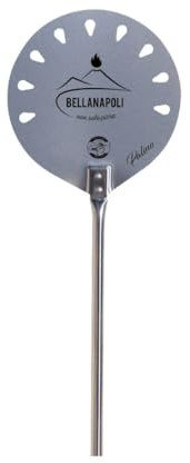 Bellanapoli Pizzaschaufel, rund, Edelstahl, Ø 22 cm, Griff 1,50 m, Profi-Qualität