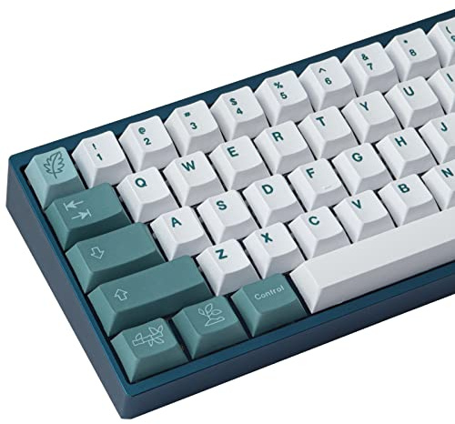 Sunzit PBT Keycaps 100 Tasten Cherry Profile Dye Sublimation Botanische Tastenkappen für ISO/ANSI-Layout 61/64/68/87 Gateron MX Switches Mechanische Tastatur