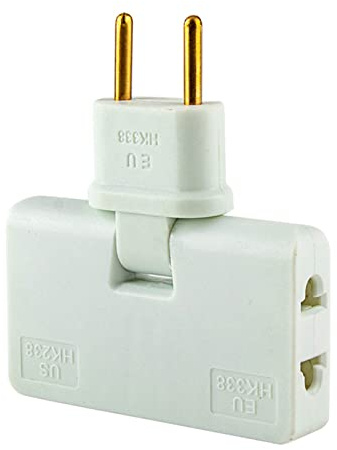 Stecker EU Konverter Drehen, Adapter Deutschland Stecker, EU Adapter,3 In 1 Drehbare Steckdosenverlängerung Verlängerungsstecker,Multi Plug Mini Slim Wireless Steckdosenadapter
