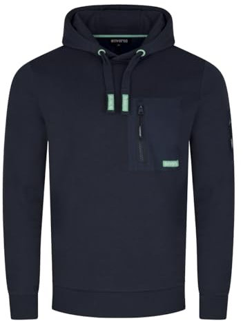 riverso Hoodie Herren Regular Fit RIVLasse Kapuzenpullover Pullover Brusttasche Navy M, Größe:M, Farbe:Navy