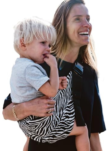 Wildride Kindertrage Premium Kollektion (Hüfttrage) (Black Zebra)