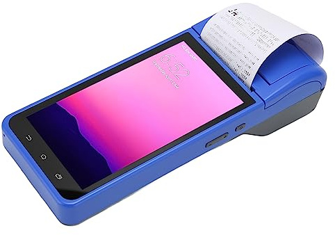 VBESTLIFE POS-Belegdrucker, 58-mm-Hand-Thermodrucker mit 5,5-Zoll-Touchscreen für Android 8.1, Scannen von 1D-, 2D- und QR-Barcodes, Unterstützung von 4G, WLAN-Hotspot, BT, 2 GB