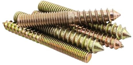 Doppelkopfschrauben, 10 Stück, M6, M8, M10, Stockschraube, Holz-Metall-Dübel, doppelseitige Möbelbefestigung, selbstschneidende Schrauben, Holzgewindebolzen (Size : M8X50)
