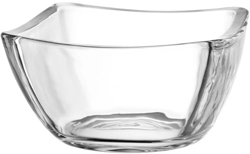 LEONARDO HOME Piazza Schale, 1 Stück, spülmaschinenfeste Servierschale, Schälchen, Glasschale zum Servieren, moderne Salatschale, hochwertige Glasschälchen, Höhe 6,5 cm, transparent, 024407