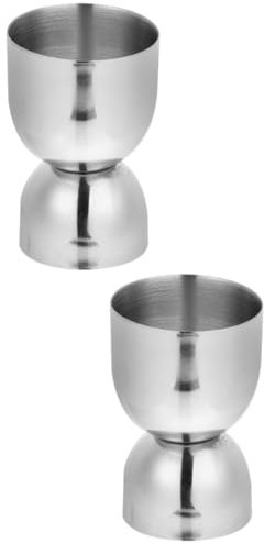 Amosfun 2St Messbecher Messwerkzeuge für Barkeeper japanischer jigger rostfreie Messung bar zubehör barzubehör Getränke Edelstahl- -Jigger Bar Jigger Rostfreier Stahl Silver