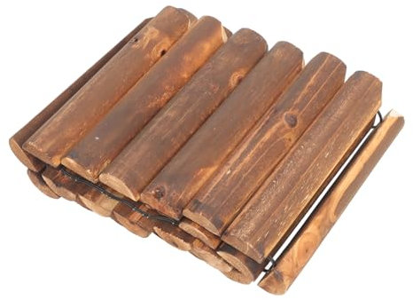 Parliky Clôture Bois pour Jardin Bordure De Pelouse Décoration De Clôture pour Aménagement Paysager Bois Facile à Installer