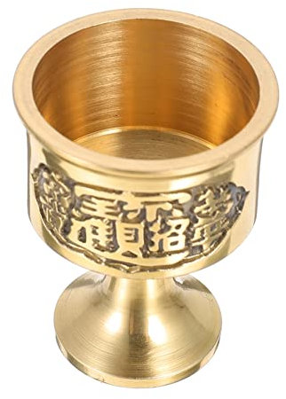 PRETYZOOM Tazza per l' Buddista in Rame Vintage Contenitore per Sacrificale Accessorio per Piccola Dimensione