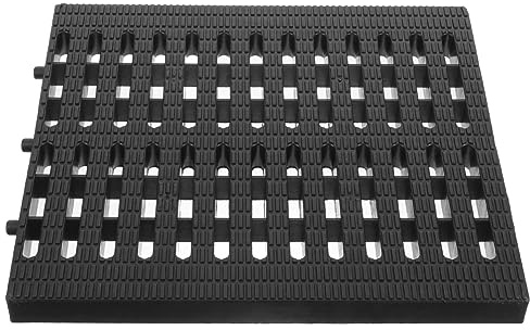 SOESFOUFU Outdoor Drain Covers, Polypropylene Drainage Channel Cover with Grille, Black Trench Drain Grate for Toilet and Sewer, Sturdy Lightweight Protection for Drainage Systems
