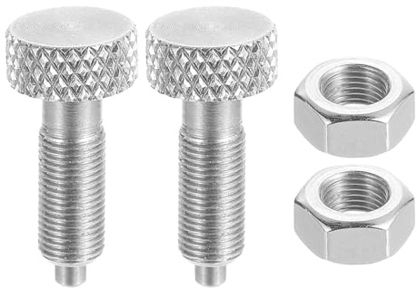 QUARKZMAN 2 Stück Federplunger M5x0,5 Gewindegröße Stift-Durchmesser 2,5 mm Einziehbare Schnellspannstifte aus Edelstahl Nicht verriegelnder Indexplunger für Industrieanlagen