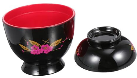 TOPBATHY Microwave Soup Bowl Japanese Soup Bowl Dessert Dessert Lid Elegant Design Kitchen Tableware
