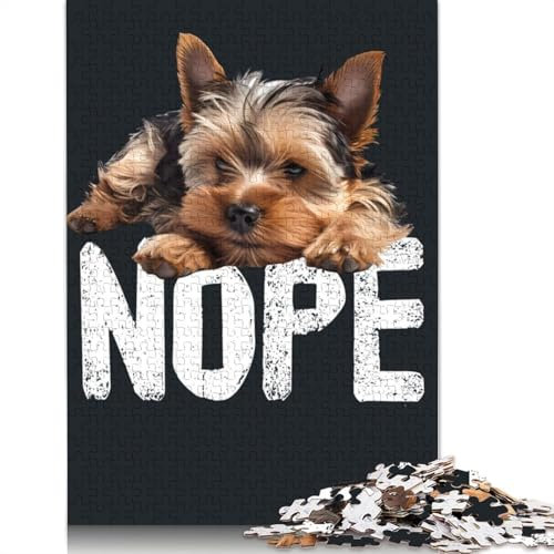 Yorkshire Terrier Nope Puzzle Educational Games Family Activities Premium Cardboard Jigsaw Puzzle for Women Men Easter Gift 1000pcs (26x38cm)