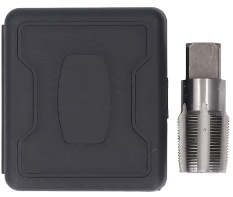 Rohrgewindeschneider 1 1/4 zoll NPT, HSS Gewindebohrer Set mit Aufbewahrungsbox für Präzisionsgewindereparatur, für Klempner, Mechaniker, Heimwerker bei Installation & Reparatur