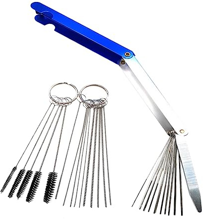 Cabilock Kit de Limpieza para 3 Sets de Cepillos de Acero Inoxidable Reutilizables para Limpiar Pasajes Estrechos y Motores