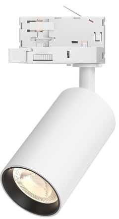 Braytron LED Schienenstrahler, Schienenbeleuchtung – LED Spot für 3-Phasen-Schienensystem – Dreh- & schwenkbar – Innenbeleuchtung für Shop, Galerie, Büro, Wohnzimmer – Tracklight, GU10, weiß