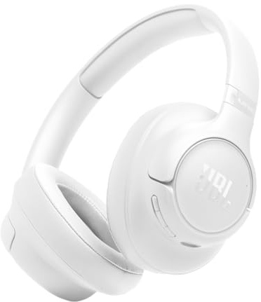 JBL Tune 730 BT, Casque Audio sans Fil, léger et Confortable, Bluetooth 6.0, autonomie jusqu'à 76 h, Charge Rapide, Design Pliable, Son JBL Pure Bass, Google Fast Pair, Microsoft Swift Pair, Blanc