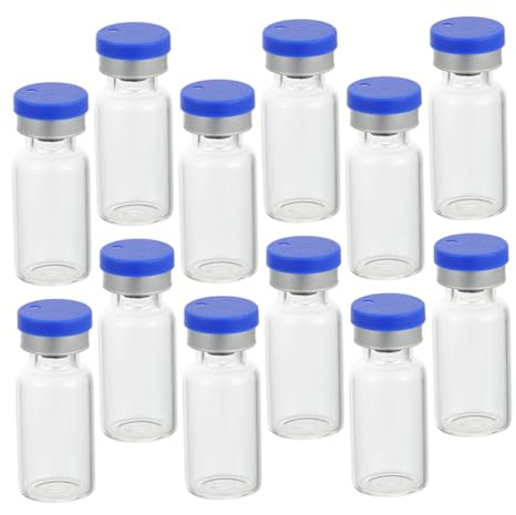 Gogogmee 50 pièces Flacons Échantillons Verre avec Bouchons Étanches Petites Fioles Liquides pour Stockage et Prélèvement Réutilisables et Durables pour Laboratoire et Pharmacie