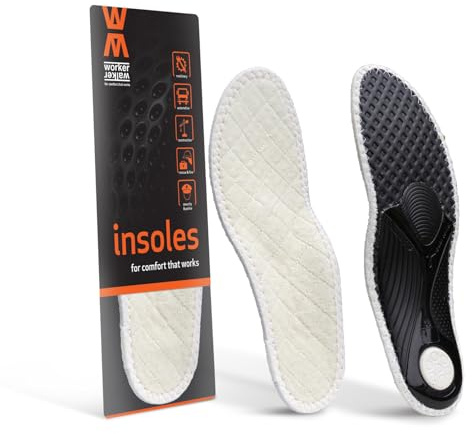 Alu Tech Pro – Semelles Intérieures Thermiques en Laine d’Agneau avec Aluminium, Mousse de Latex & Charbon Actif | Confort & Isolation pour Chaussures, Bottes & Chaussons | 46 EUR