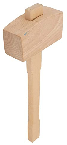 Martillo de madera de carpintero profesional, martillo manual mazo de madera martillo de madera de carpintero sólido herramienta manual de carpintería para carpintero (L)