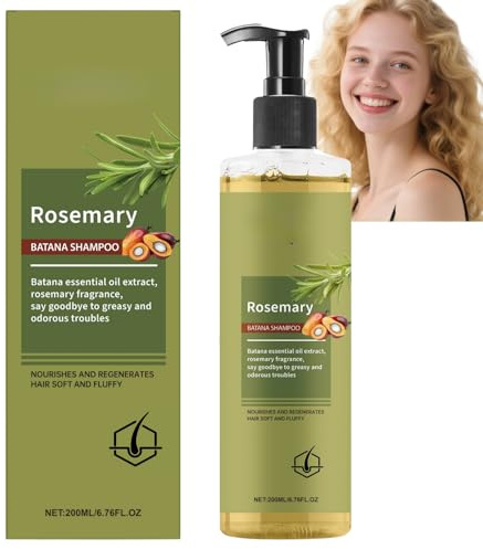 Champú Batana de Romero 100 ml | Fórmula de volumen y fortalecimiento para cabello de aspecto completo | Champú aclarador para cabello graso | Cuidado vegetal para cabello suave y esponjoso (1 unidad)