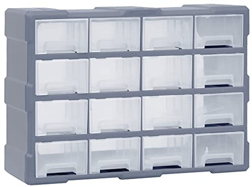 Solivagant Organisateur Multi-tiroirs avec 16 tiroirs centraux 52x16x37 cm,(3 KG)