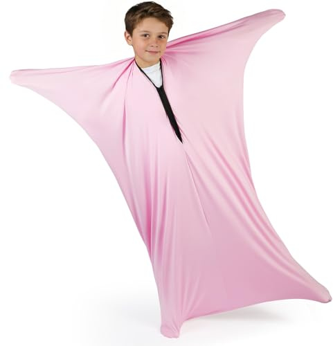 AOOTE Ganzkörpersocke Sensorisch Kinder,Ganzkörpersocke Sensorisch Kinder,Ganzkörperwickel,Sensorische Strümpfe für Kinders mit Autismus, Angstzuständen zur Entspannung,Rosa,S