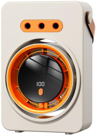 Bemonew Condizionatore d'aria portatile per auto, con 3 ugelli nebulizzatori e display digitale, alimentato tramite USB, da parete/desktop, 16 x 8 x 20 cm