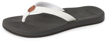 Reef Zen Love Womens Flip Flop, Soft Cushion Footbed, White, 9