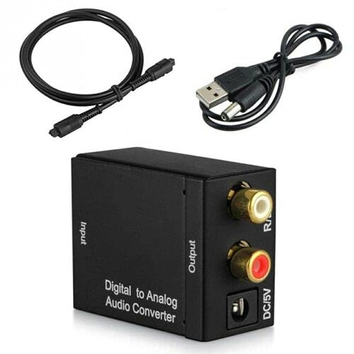 KSRplayer - Conversor de audio digital óptico de SPDIF Toslink coaxial a RCA analógico de dos canales, adaptador con conector de 3,5 mm.