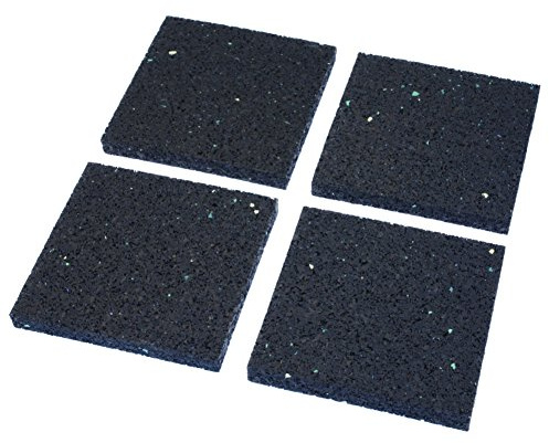 H&D viPads Schwingungsdämpfer / Vibrationsdämpfer (für Waschmaschine, Trockner, Spülmaschine Subwoofer & Lautsprecher) 9 cm x 9 cm x 1 cm, 4er Set
