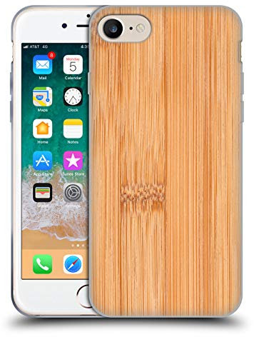Head Case Designs sous Licence Officielle PLdesign Bambou Brun Clair Empreintes De Bois Et De Rouille Coque en Gel [Protection de Qualité Militaire] Compatible avec Apple iPhone 7/8 / SE 2020 & 2022
