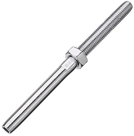 TuToy M8 x 4Mm Edelstahldraht Swage Stud Terminal Wire Rope Threaded End - M8