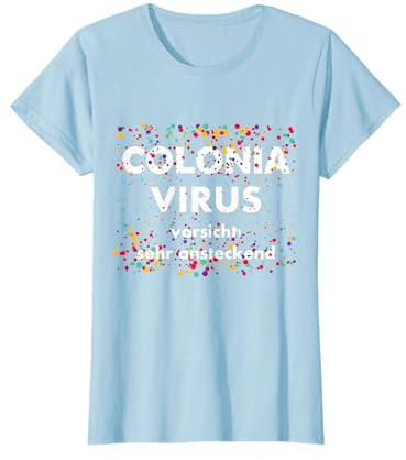 Colonia Virus Karneval Kostüm Köln Kölle Konfetti Fasching T-Shirt
