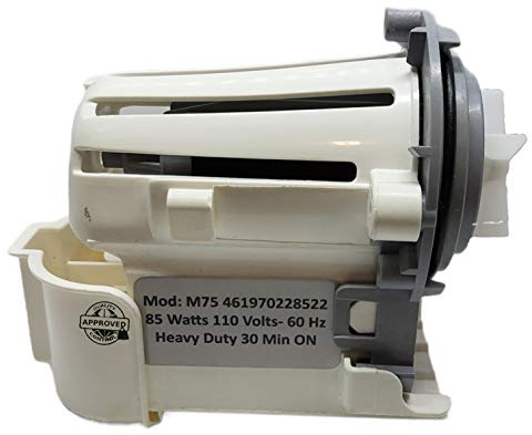 GLOB PRO SOLUTIONS W10321032 1876931 Washer Water Drain Pump ONLY MOTOR 4 ½ Approx. Replacement for and compatible with Maytag Whirlpool KitchenAid W10321032 1876931 and Impeller Blades