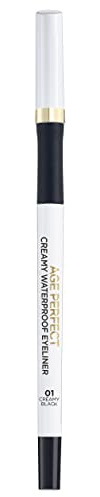 L'Oréal Paris Khôl résistant à l'eau et aux taches pour les yeux sensibles, texture crémeuse et douce, Age Perfect Eyeliner N°01 Noir - 1 pièce