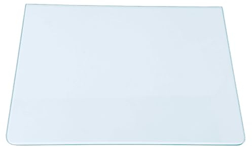 Glas Revolution Kühlschrank Einlegeboden - Klarglas 4 mm – Glasplatte, 2 abgerundete Ecken, alle Maße lieferbar (89,96 EUR/qm) - 445 mm x 305 mm