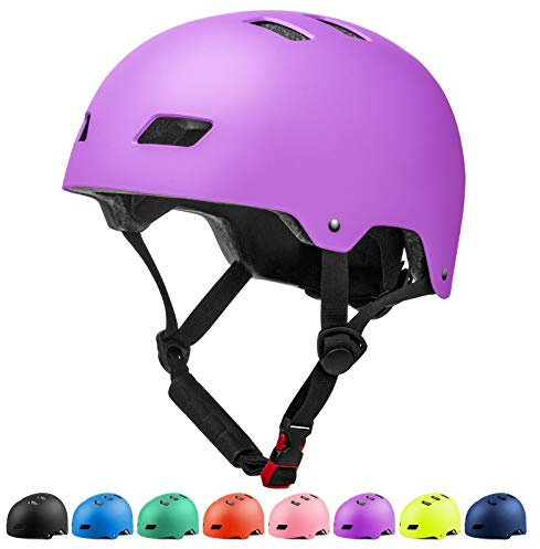 FAYDUDU Helm Kinder Fahrradhelm für Kinder ab 3 Jahre Verstellbarer Kinderhelm CE-Zertifizierung für Fahrrad Roller Skateboard Scooter 3-14 Jahre (Lila, S)