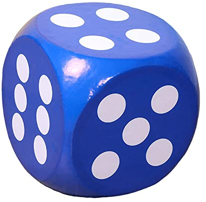 Fonowx Schaumstoff-Punktwürfel, Spielwürfel, 30,5 cm, 6-seitig, für Jungen und Mädchen, Klassenzimmer, Lehrer, Kinder, Blau