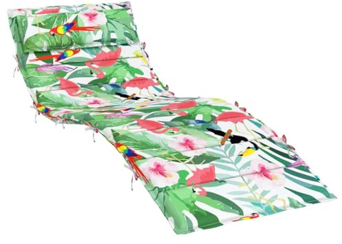 vidaXL Sonnenliegen-Auflage Mehrfarbig 180x60x4 cm Oxford-Gewebe