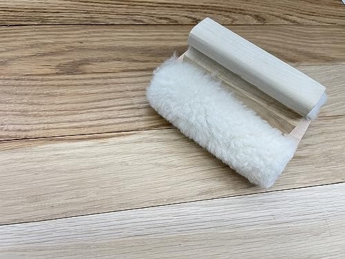 Tru Lamb - 5'' Genuine Lambskin Hand Stainer Block & Pad – Premium Staining Applicator for Wood, Polyurethane, & Faux Finishes – Professional-Grade, Smooth & Even Coverage (6)
