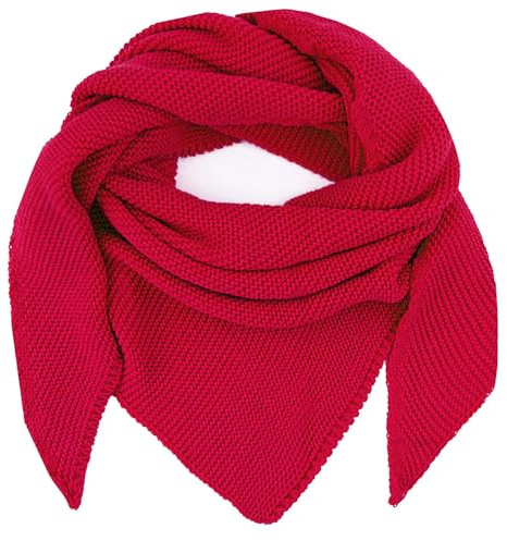 Glamexx24 Damenschal Herrenschal Dreieckstuch Halstuch damen Warmer Strickschal in viele Farben aus Italien Weicher angenehm zu tragen