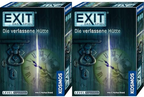 KOSMOS 692681 EXIT - Das Spiel - Die verlassene Hütte, Level: Fortgeschrittene, Escape Room Spiel, EXIT Game für 1-4 Spieler ab 12 Jahre, EIN einmaliges Gesellschaftsspiel (Packung mit 2)
