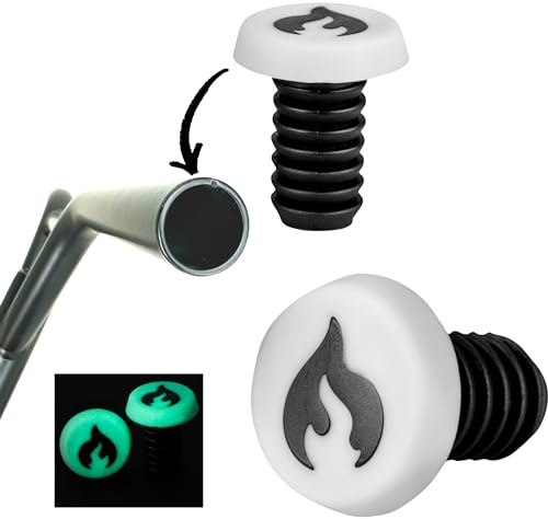 Chilli PRO Scooters Barends Plugs Trottinette Accessoires Trottinette Acier & Titane Bar Extrémités Bouchon (1 paire) Glow/Flame Logo Noir