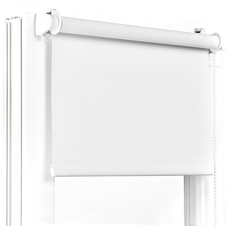 Fenster DEKOR - Rollos Für Fenster Ohne Bohren Weiß - Verdunkelungsrollo B80 x H230 cm - Klemmrollo Verdunkelung - Fensterrollo Für Balkontüren - Verdunklungsrollo Leicht Zu Installieren - Klemmfix