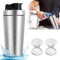 GBKDQQ Shaker à protéines en acier inoxydable - 750 ml - Avec boule en spirale - En acier inoxydable - Sans BPA - Pour le fitness, le régime et le fitness