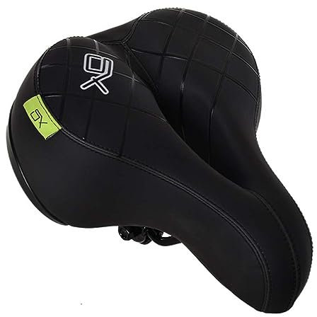 Supvox Sitz Mountainbike-Sattel Kissen Dicker Sattel Schwarz Ergonomisches Design Belüftungsdesign Langstreckenfahrten Hochelastisch Verschleissfest Kratzfest Design Schraubenschlüssel in